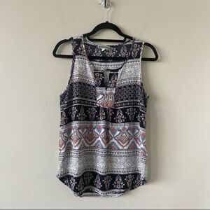 Pleione-paisley Floral Printed Tank Top (Size:Small)